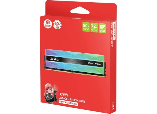 ADATA XPG Lancer Neon 32GB DDR5 6400MHz — Silver RGB