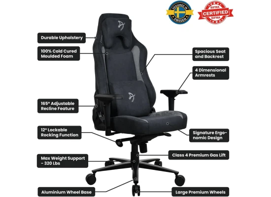 Arozzi Vernazza Supersoft Gaming Chair — Black
