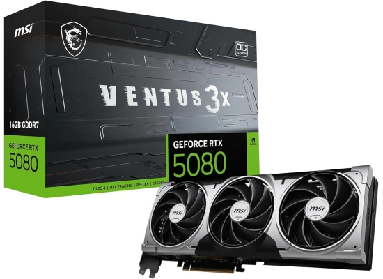 MSI GeForce RTX 5080 VENTUS 3X OC 16GB GDDR7